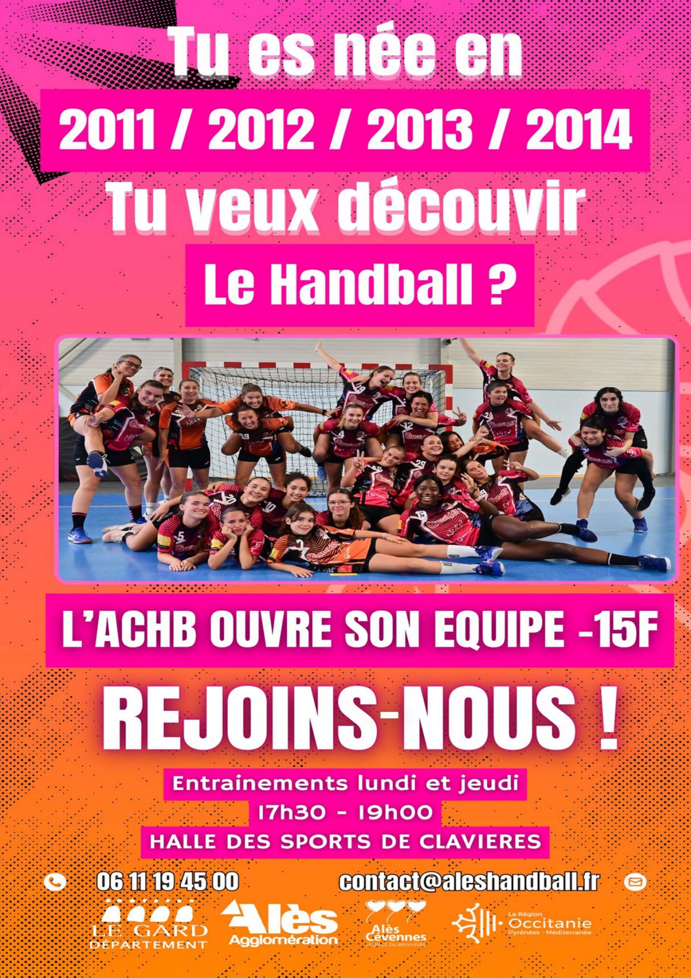 Rejoins une équipe Féminine de l'ACHB